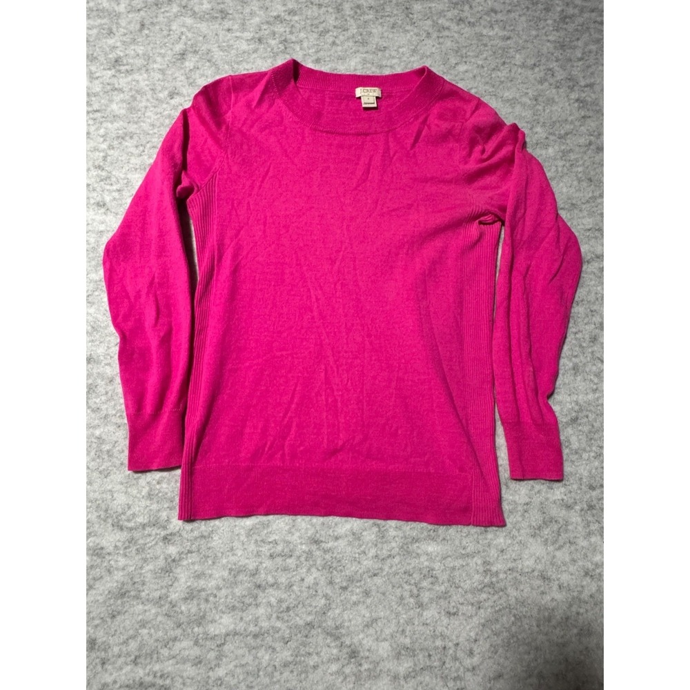 J.Crew Factory Small Pink Merino Wool Blend Sweater Long Sleeve Pullover Women s